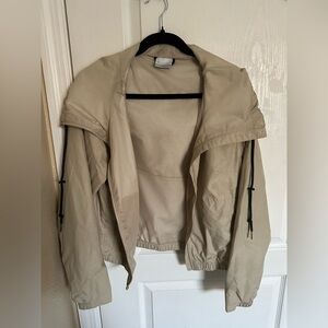 Columbia Lillian Ridge Short Jacket Cropped Hooded Tan Medium (Flawed)